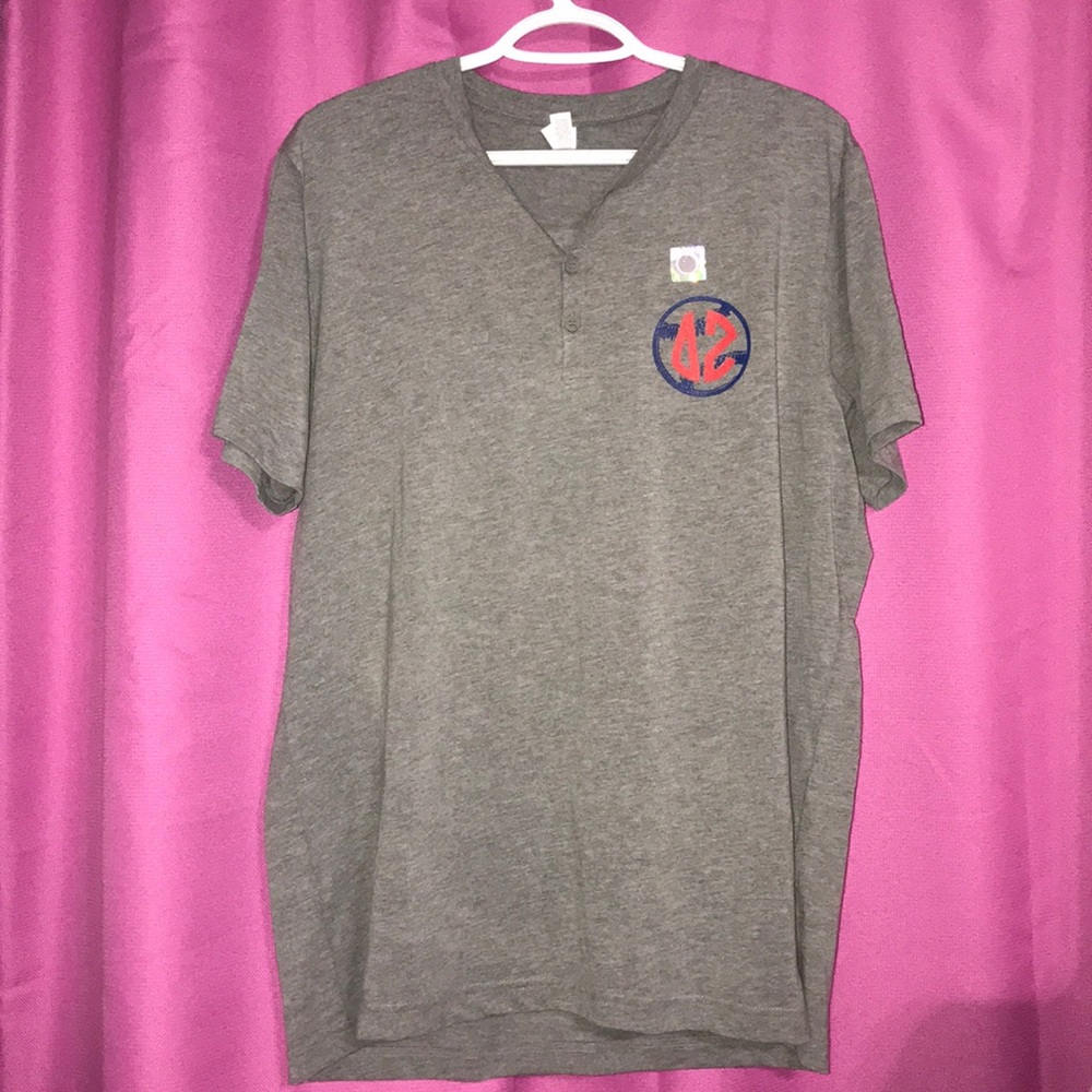 Delta Zeta Loves Baseball Henley Tee